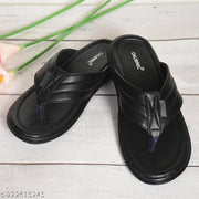 CALIBREL Men Black Slippers | Slipper for men | Sandals for Men| Casual Sandals | Stylish, Comfortable & Durable | Men's Flip-Flops | Trendy men's footwear | Chappal for men | for Daily & Occasion