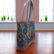 JUGNU:-Handbags for women tote bag handcrafted jute printed fabric  handmade eco-friendly light weight travelling ethnic casual party office shoulder for collage girl universal use