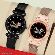 queen dial women magnet watch