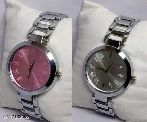 Stylish Women Beige Metal Analog Watch Combo Best Quality Colorful Metal Analog Watches Combo for Women & Girl Bracelet Type Watch