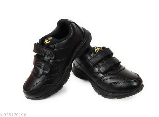 Coolz Unisex Kids Black Formal School Uniform Shoes Prime Velcro