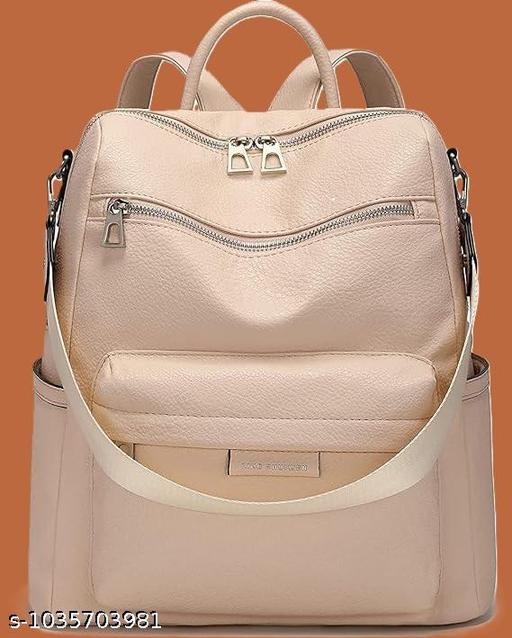 Leather Backpack for Women Elegants Backpack Purse Ladies Leather Shoulder Fitting Rakhi Gift for Sister, Mother Bhabhi