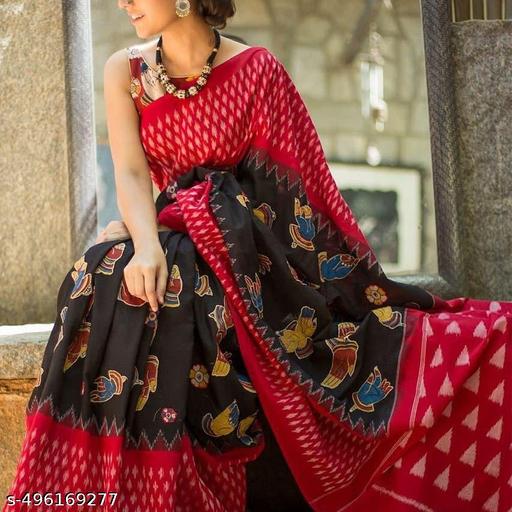 Bagru Hand Block Printed Mulmul Cotton Designer Saree
