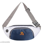 Nice Purse Stylish Chest Crossbody Travel Bags Fanny Pack |Waist Pouch(WB-007-Blue-White) Waist bag