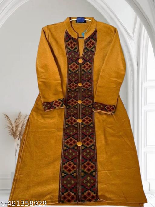 Woolen Kurti with Kullu Patti Patch