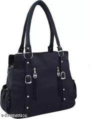Beautiful Women's Maroon Canvas & Leather Handbag