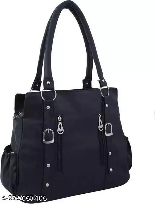 Beautiful Women's Maroon Canvas & Leather Handbag