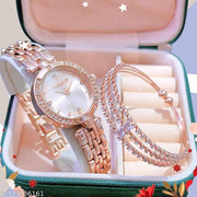 New Classy Beautiful Fashion women Watch and Free Bracelet set for Women & Girls