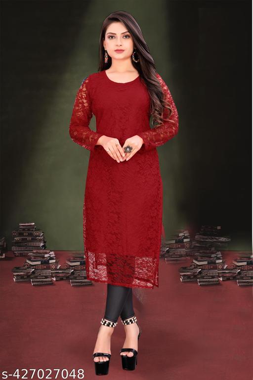 Stylish Party Wear Net Kurti for Women