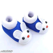 Kids with fabulous desigins & colors booties  Baby shoes/ Baby Booties/ Booties/ New born baby shoes for baby boy and baby girl with fancy bunny comfortable and skin friendly pack of 3 pair