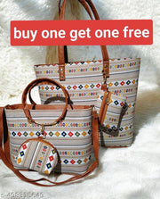 Premium Designer Handbag Combo Set for Women – Buy 1 Get 1 Free | Trendy Shoulder Bag, Tote Bag & Pouch | Stylish Ladies Handbag for Office, College, Party & Travel
