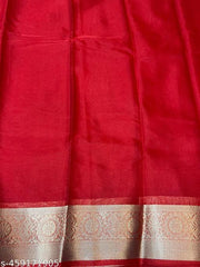 Beautiful Plane Organza Saree (Gala)