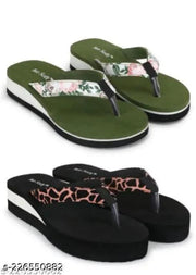 Two Soft Comfortable & Stylish Women's Daily Use Slipper/Flipflop for Women & Girls Combo of 2