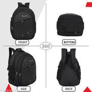 Bags & Backpack /college bag/school bag and office with rain cover  35 L (Black)