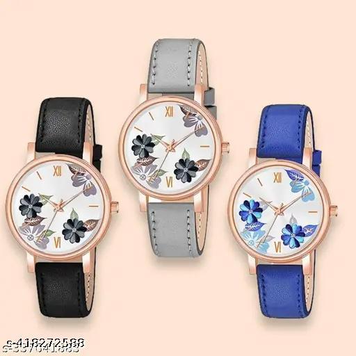 New Trendy Flower Dial Women Analog Watches combo Pack Of 7