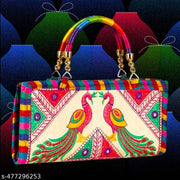 Rajasthani Jaipuri Ethnic Embroidered Women Girls Clutch, Hand Purses, Wallet | Women's Rajasthani Work Hand Purse/sling bag