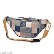 K London Stylish Canvas Multi Colored Ethnic Design Waist Pack Waist Pouch Travel Pouch Passport Holder Waist Bag with Adjustable Strap (11702_Multi)