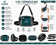 SLOPE Waist Bag for Men & Women | Stylish Unisex Fanny Pack, Belt Bag & Hip Bag | Compact Travel, Running, Gym & Daily Use Pouch | Adjustable Crossbody Sling Bag I Green