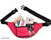 K London Leather Black Men & Women Waist Bag Fanny Bag Travel Pouch Passport Holder (11700_hotpink)