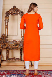 FULWARIYA New Stylish Embroidered V-Neck Kurti for Women