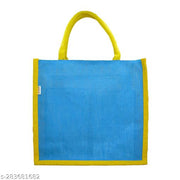 Juteka Multicolor, Eco Friendly, Multipurpose Jute Bag with Zipper Closure