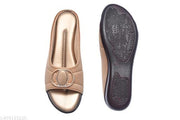 New Shamama women flat sandal and  girl fashionable stylish flip flops golden