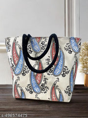 Charming Kerala-Inspired Eco-Friendly Tote Bag – Vibrant Multicolor Leaf Design