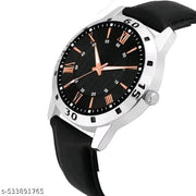 Yolako Black Copper Romen Leather Analog Boy and Men Watch