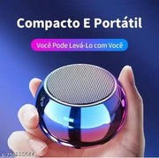 Mini Portable Wireless Bluetooth Speaker with LED Light – Metallic Finish (Multicolor) Bluetooth speaker, wireless speaker, mini speaker 014