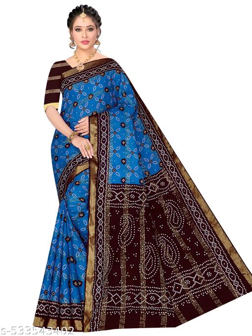 PURE COTTON PRINTED BANDHNI SAREES
