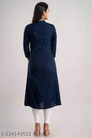 MANDARIAN COLLAR KURTI WITH POCKET