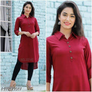 Women's heavy reyon coller neck stylish daily wear kurti