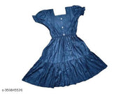 Women's "Rayon" Fashionable Flared "Stylish Kurti"  (Navy Blue)
