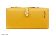 Alexvyan Yellow Long Belt Design Bi-Fold Women's Purse Wallet Card Organizer Female Hand Purse Clutch Women/Ladies/Girls Wallets 12 Card Holder 3 Long Pocket -1 Zipper Long Coin Pocket