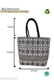 Stylish & Functional Eco-Friendly Grocery Tote Bag with Black Floral Design