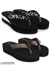 Two Soft Comfortable & Stylish Women's Daily Use Slipper/Flipflop for Women & Girls Combo of 2
