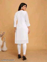woman chikan kurti kurti