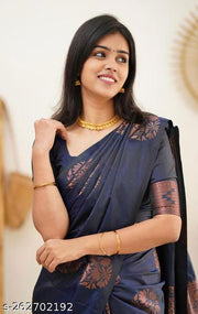 Designer Beautiful Banarasi Saree with Blouse Piece for Women