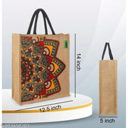 Eco-Friendly Jute Bag Collection - Pack of 2 Multi-Purpose Bags for Shopping, Lunch, and Gifting, Jut Bags for Lunch Boxes | Jute Bag for Water Bottle | Jute Bags for Women Handbags | Jute Bags for Return Gifts