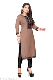 Desigener Kurti New Collection Cotton Blend Stylish New Trendy Embroidered Pattern Casual Kurta for Girls & Women