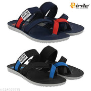 BRD-730-BRD-729 Grey Mesh Flip Flops For Men