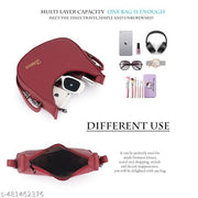 Dixon Dixon Maroon Women Sling Bag Casual Half Moon Unique Design Shoulder Side Sling Bag For Women