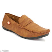 Teal Solid Loafers For Men