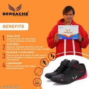 Men's Bersache Lightweight Casual Shoes with High-Quality Soles | Comfortable Shoes for Sneakers, Walking,  Training, and Daily Wear (Black)