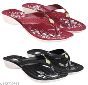 Astel Multicolor Combo of Women's Slippers and Flipflop - Pack of 2