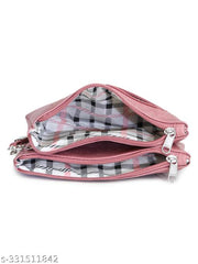 GUKA Wallet For Women / money organizer / women clutch / 3 zip compartments / multi compartment wallet