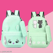 Casual Catty print combo Backpack College, Office & Out door for Women /Girls