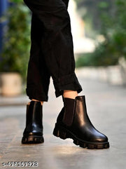 Black Chelsia Kid's Girls/Women Boot