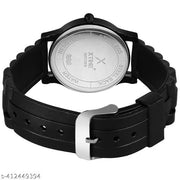 XTIME Analogue Watch White Dial & Black Resin Strap for Men's & Boys