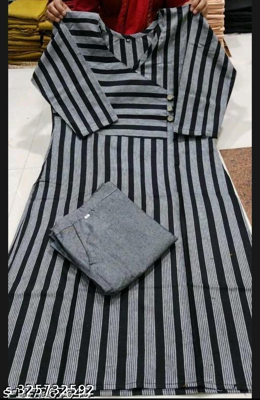 Women  Black Kurti with Bottom